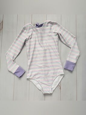 Saint Ida Pastel Rainbow Stripe Long Sleeve Swim